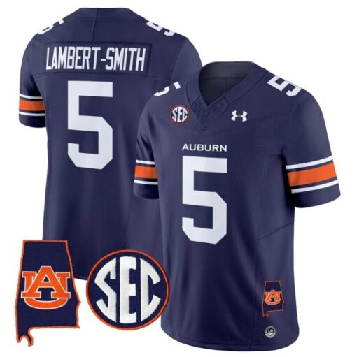 Lambert-Smith Jersey #5 Auburn Tigers 2025 Alabama Patch Stitched - Image 5