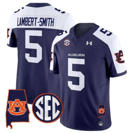 Lambert-Smith Jersey #5 Auburn Tigers 2025 Alabama Patch Stitched