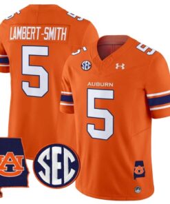 Lambert Smith Jersey 5 Auburn Tigers 2025 Alabama Patch Stitched Orange