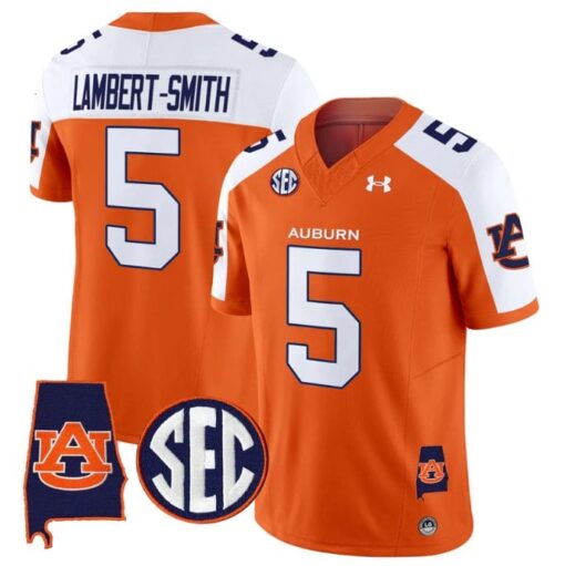 Lambert-Smith Jersey #5 Auburn Tigers 2025 Alabama Patch Stitched - Image 3