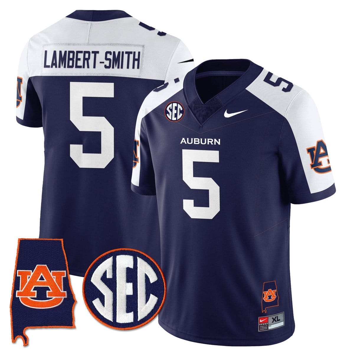 Lambert-Smith Jersey #5 Auburn Tigers Alabama Patch Vapor Stitched