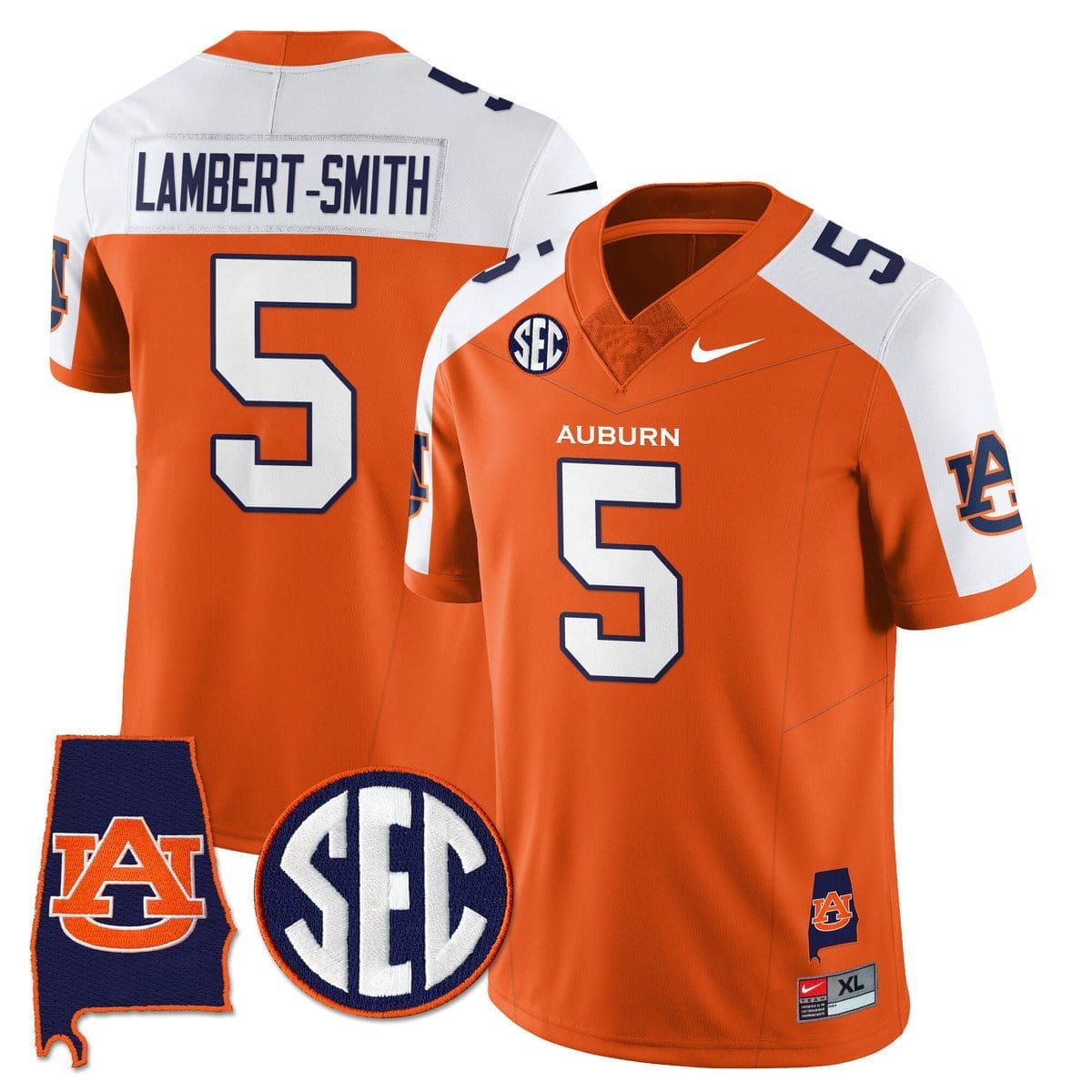 Lambert-Smith Jersey #5 Auburn Tigers Alabama Patch Vapor Stitched - Image 4