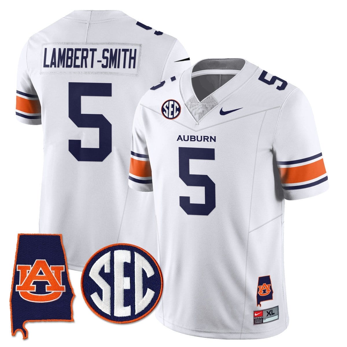 Lambert-Smith Jersey #5 Auburn Tigers Alabama Patch Vapor Stitched - Image 2