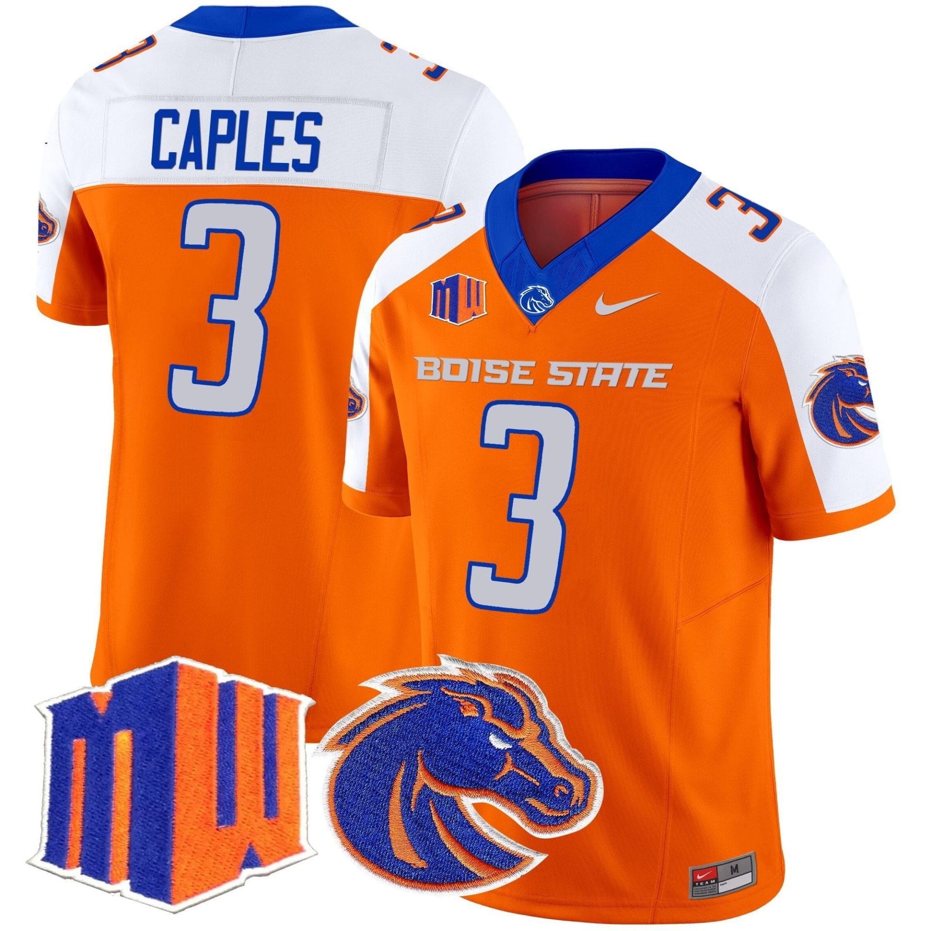 Latrell Caples Jersey #3 Boise State Broncos 2025 Vapor Stitched - Image 3