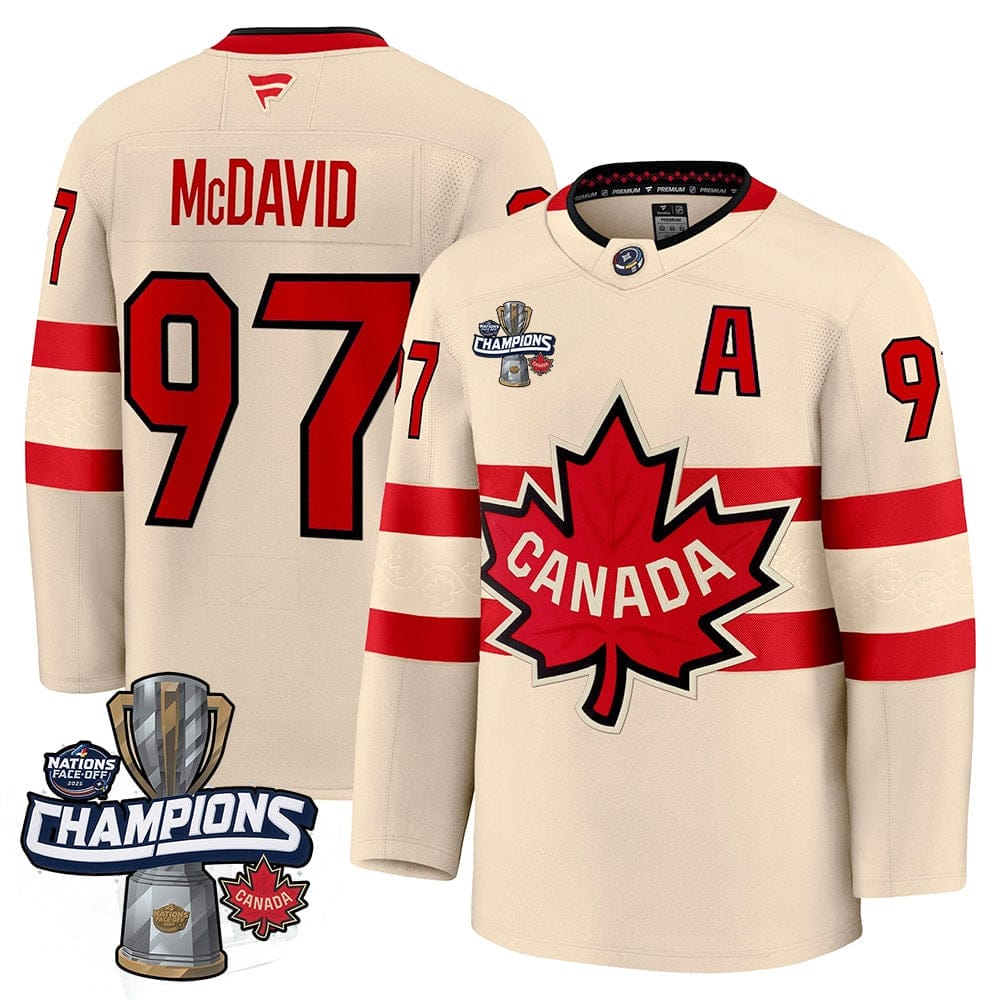 Men Canada 2025 4 Nations Face-Off Champions Jersey - All Stitched - Image 20
