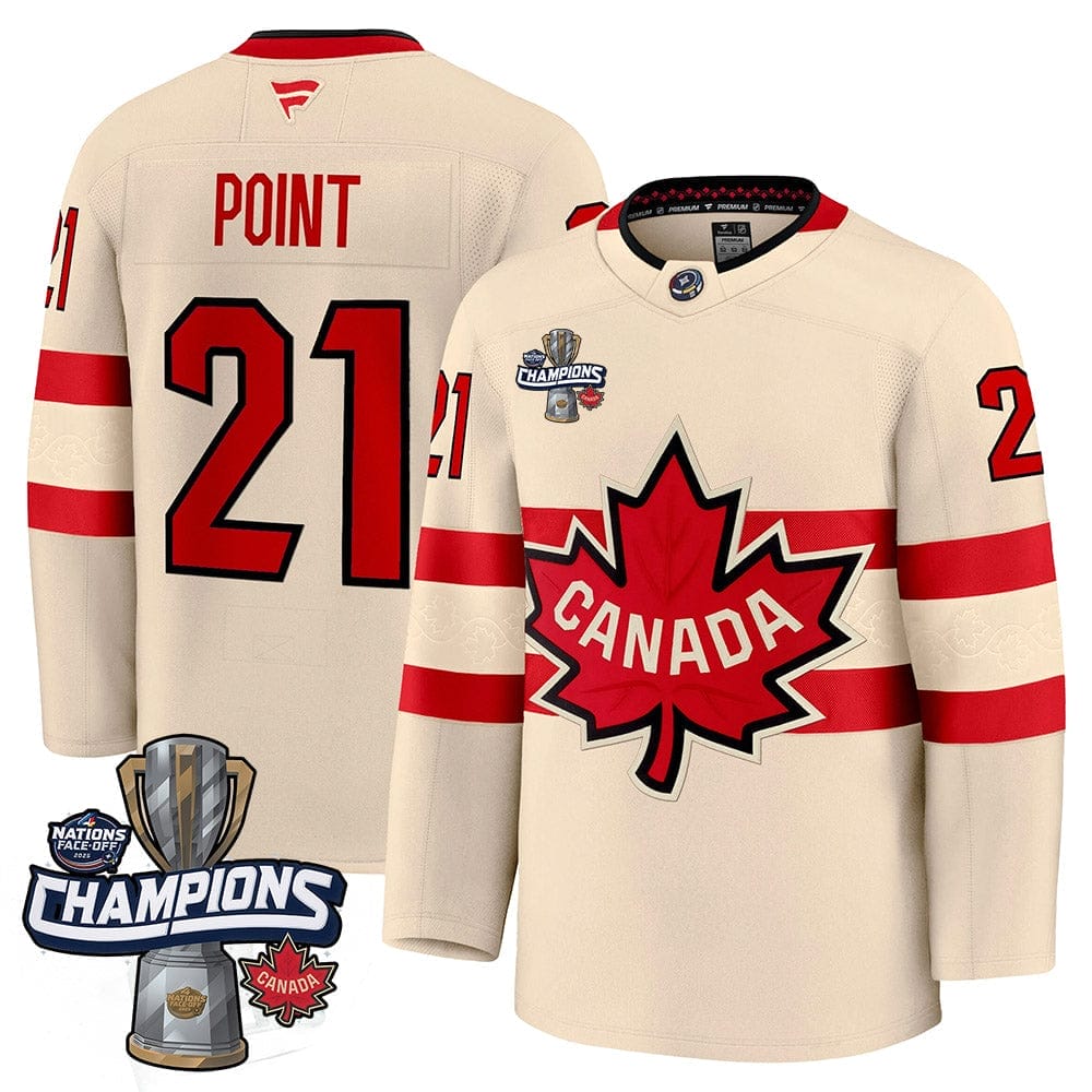 Men Canada 2025 4 Nations Face-Off Champions Jersey - All Stitched - Image 16