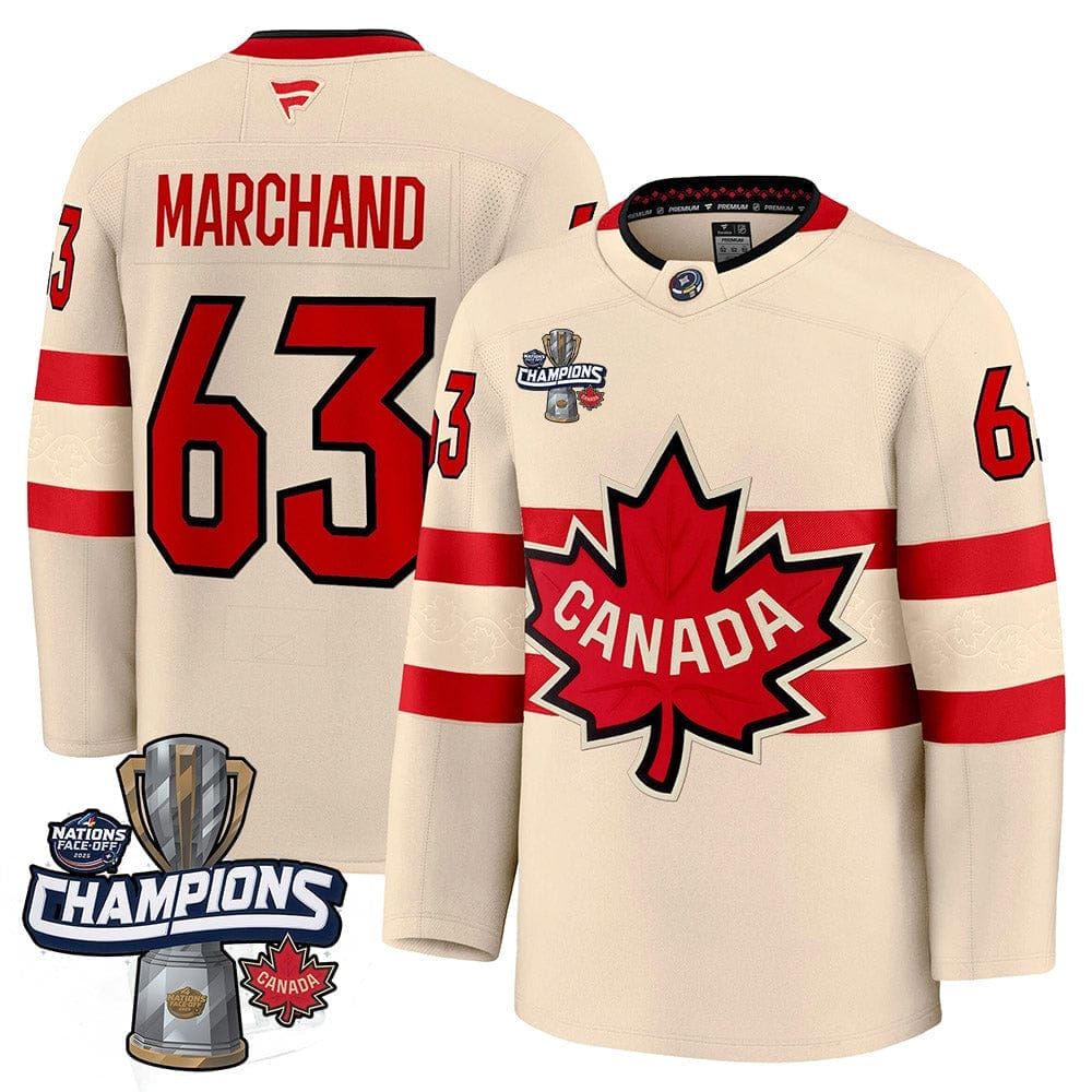 Men Canada 2025 4 Nations Face-Off Champions Jersey - All Stitched - Image 18