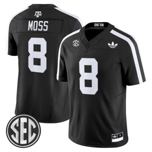Le'Veon Moss Jersey #8 Texas A&M Aggies 2025 Vapor V2 Stitched