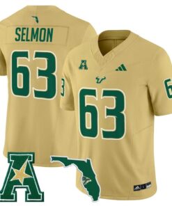 Lee Roy Selmon Jersey 63 South Florida Bulls 2025 Limited Stitched Gold