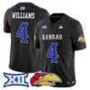 Leshon Williams Jersey 4 Kansas Jayhawks 2025 Vapor Limited Stitched Black