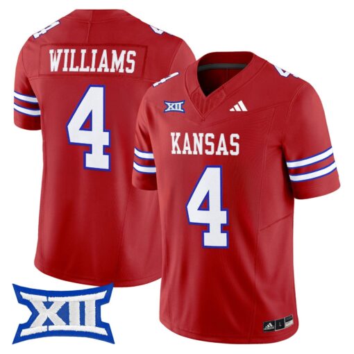 Leshon Williams Jersey #4 Kansas Jayhawks 2025 Vapor Limited Stitched - Image 4