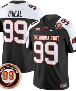 Leslie O neal Jersey 99 Oklahoma State Cowboys 2025 Leslie O neal Patch Black Alter