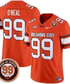 Leslie O neal Jersey 99 Oklahoma State Cowboys 2025 Leslie O neal Patch Orange