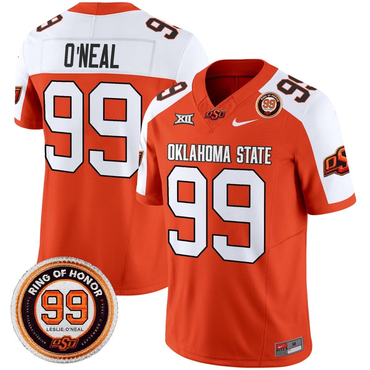 Leslie O'neal Jersey #99 Oklahoma State Cowboys 2025 Leslie O'neal Patch - Image 4