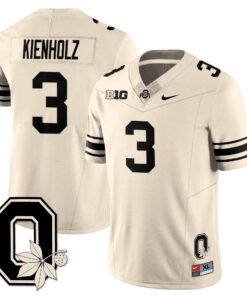 Lincoln Kienholz Jersey 3 Ohio State Buckeyes 2025 Limited Stitched Cream