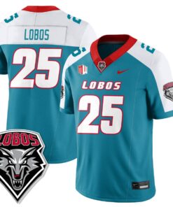 Lobos Jersey 25 UNM Lobo Football 2025 All Stitched Alternate