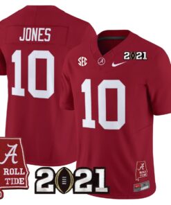 Mac Jones Jersey 10 Alabama 2021 CFP Championship Alabama Map Crimson