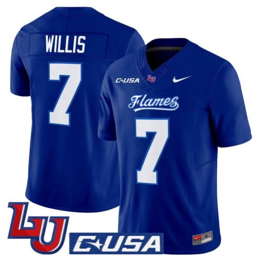 Malik Willis Jersey #7 Liberty Flames 2025 Vapor Limited Stitched - Image 2