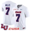 Malik Willis Jersey 7 Liberty Flames 2025 Vapor Limited Stitched White