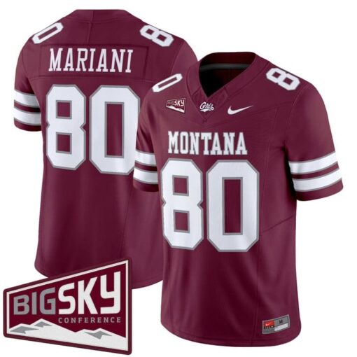 Marc Mariani Jersey #80 Montana Grizzlies 2025 Vapor Stitched Black Alter - Image 4