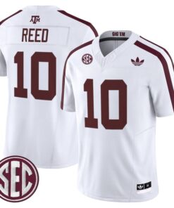 Marcel Reed Jersey 10 Texas A M Aggies 2025 Vapor V2 Stitched White e94dd499 6f11 407a afe5 1e29980aac4c