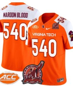 Maroon Blood Jersey 540 Virginia Tech Hokies Coach Frank Beamer 2025 Orange Alter