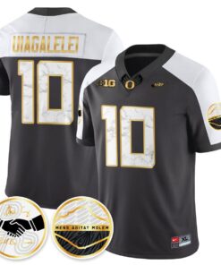 Matayo Uiagalelei Jersey 10 Oregon Ducks 2025 Shoe Duck Stitched Black Alternate