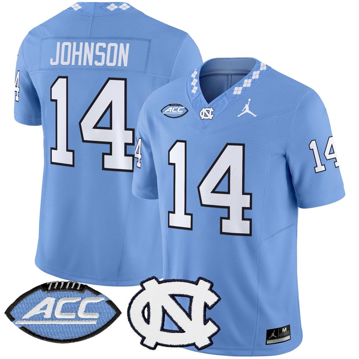 Max Johnson Jersey #14 North Carolina Tar Heels 2025 Limited Stitched - Image 3