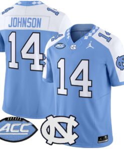 Alternative view of Max Johnson Jersey #14 North Carolina Tar Heels 2025 Limited Stitched