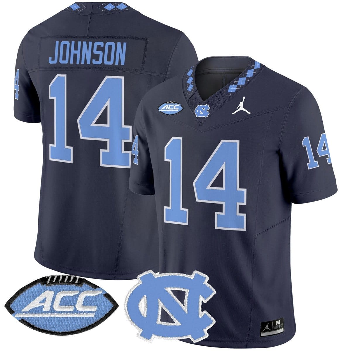 Max Johnson Jersey #14 North Carolina Tar Heels 2025 Limited Stitched - Image 5