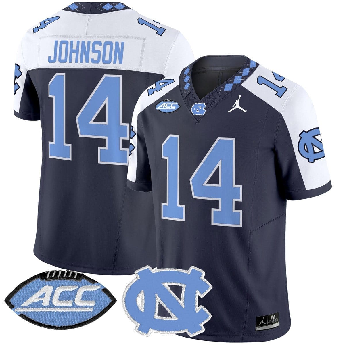 Max Johnson Jersey #14 North Carolina Tar Heels 2025 Limited Stitched - Image 4