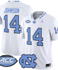 Max Johnson Jersey #14 North Carolina Tar Heels 2025 Limited Stitched