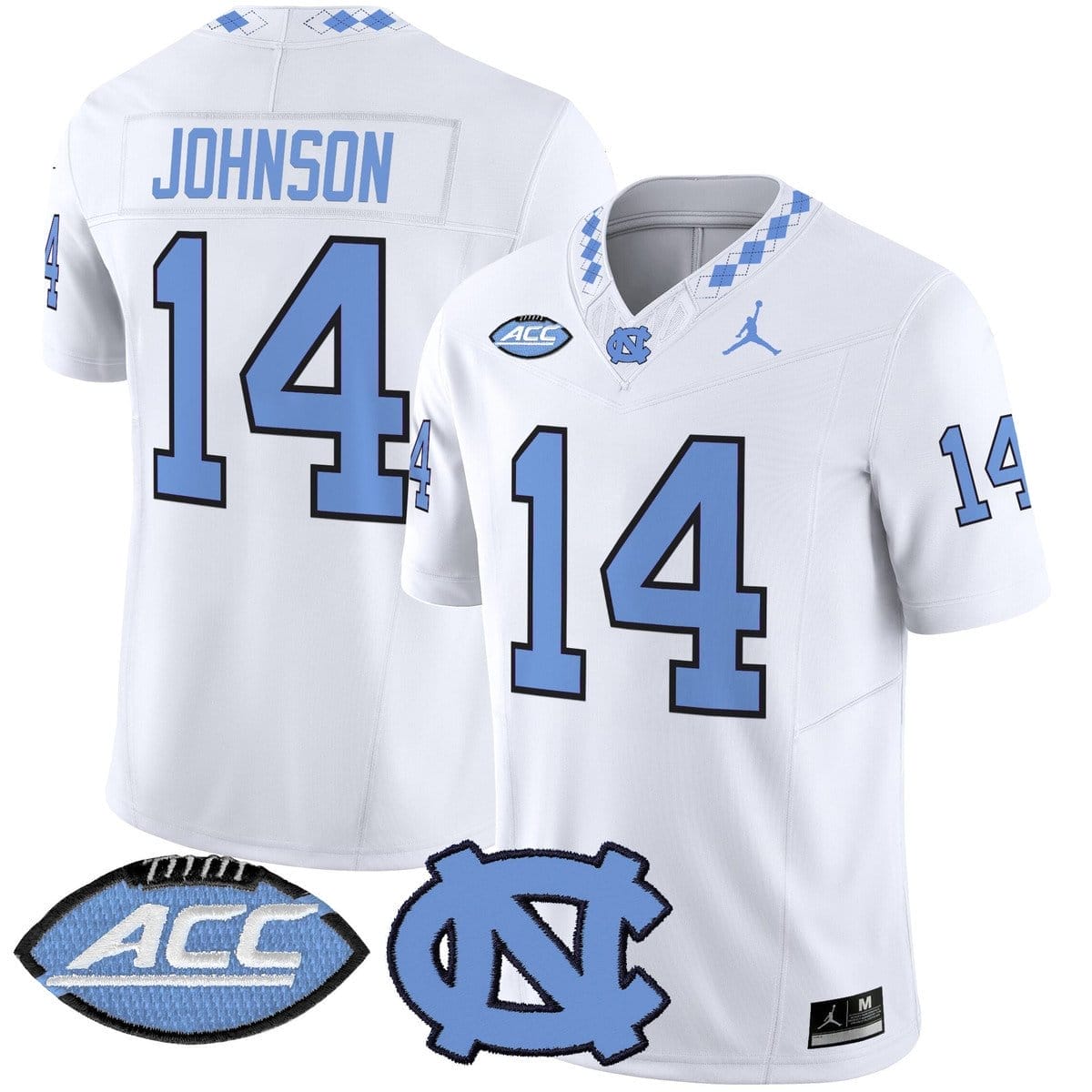 Max Johnson Jersey #14 North Carolina Tar Heels 2025 Limited Stitched