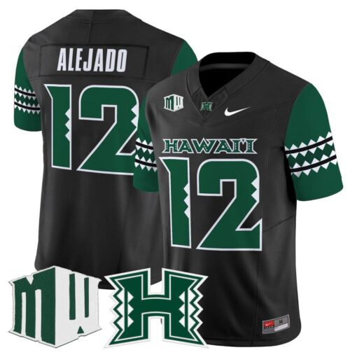 Micah Alejado Jersey #12 Hawai'i Rainbow Warriors 2025 Vapor Stitched