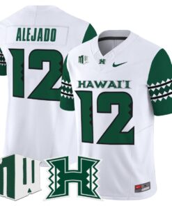 Micah Alejado Jersey 12 Hawai i Rainbow Warriors 2025 Vapor Stitched White ce7cbc31 86e5 4609 a544 45ecd0cebc2a