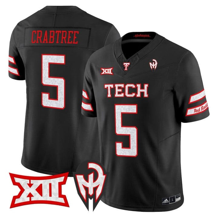 Michael Crabtree Jersey #5 Texas Tech Red Raiders Too Cold Vapor Stitched