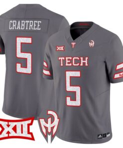 Michael Crabtree Jersey 5 Texas Tech Red Raiders Too Cold Vapor Stitched Gray