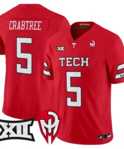 Michael Crabtree Jersey 5 Texas Tech Red Raiders Too Cold Vapor Stitched Red