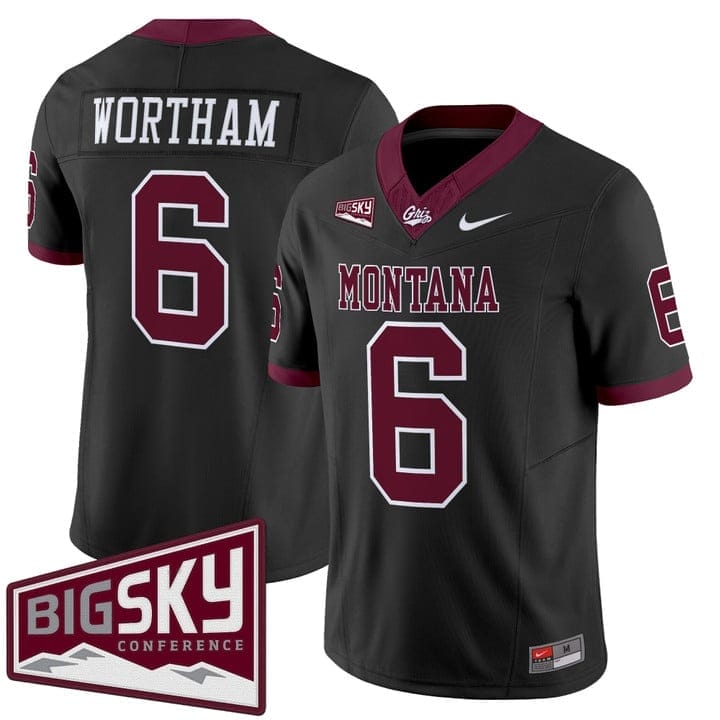 Michael Wortham Jersey #6 Montana Grizzlies 2025 Vapor Stitched