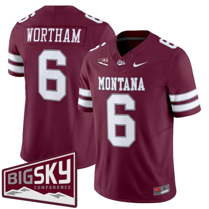 Michael Wortham Jersey #6 Montana Grizzlies 2025 Vapor Stitched - Image 5