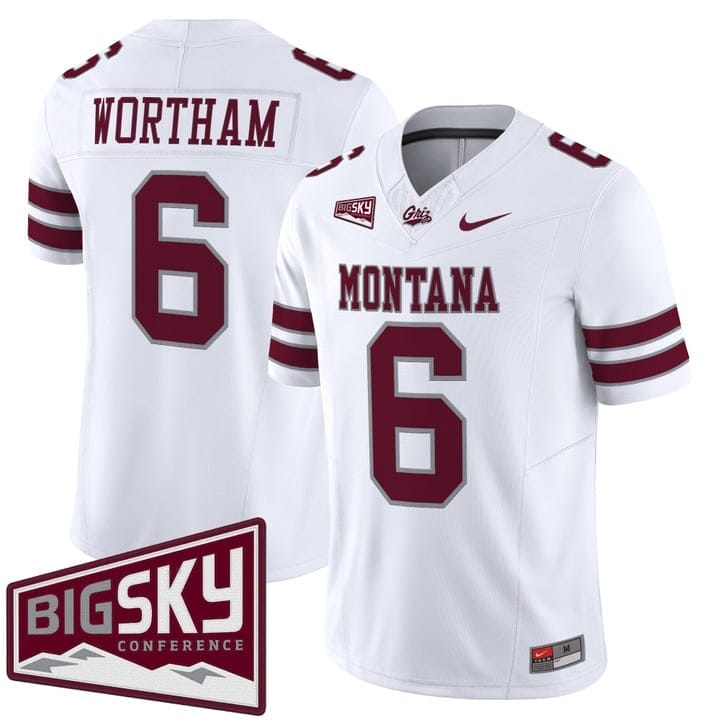 Michael Wortham Jersey #6 Montana Grizzlies 2025 Vapor Stitched - Image 2