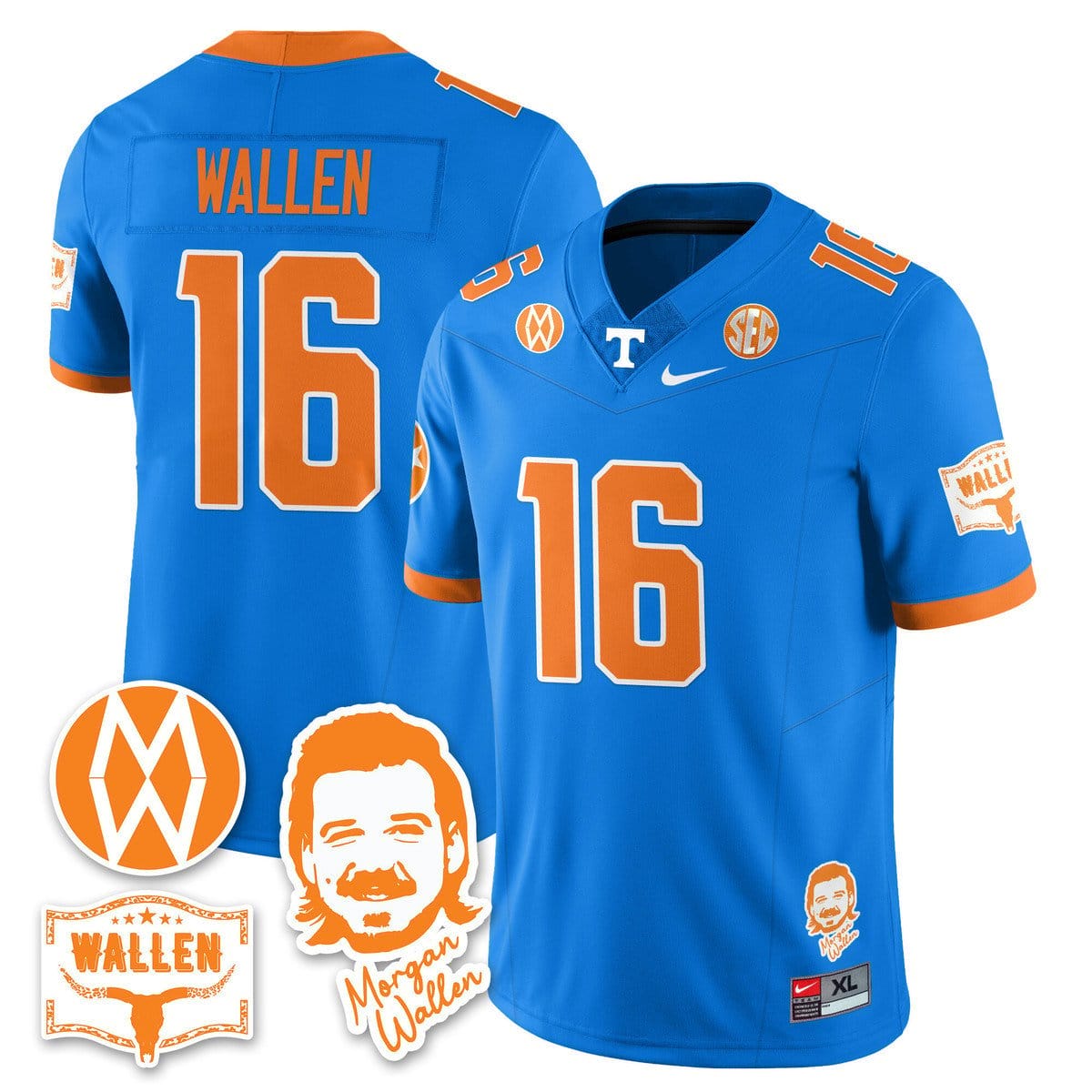 Morgan Wallen Jersey #16 Tennessee Vols 2025 Football Stitched - Image 4