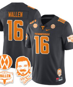 Morgan Wallen Jersey 16 Tennessee Vols 2025 Football Stitched Gray