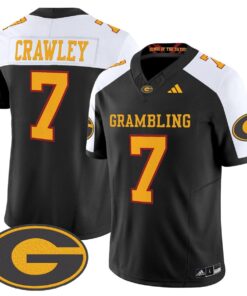 Myles Crawley Jersey 7 Grambling Tigers 2025 Vapor Limited Stitched Black Alter