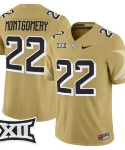 Myles Montgomery Jersey 22 UCF Knights 2025 Vapor Limited Stitched Gold