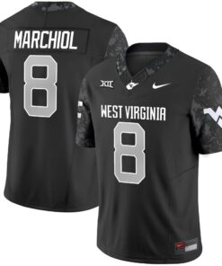 Nicco Marchiol Jersey 8 West Virginia Mountaineers 2025 Stitched Coal