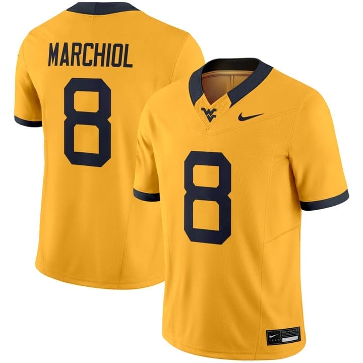 Nicco Marchiol Jersey #8 West Virginia Mountaineers 2025 Vapor Stitched - Image 4