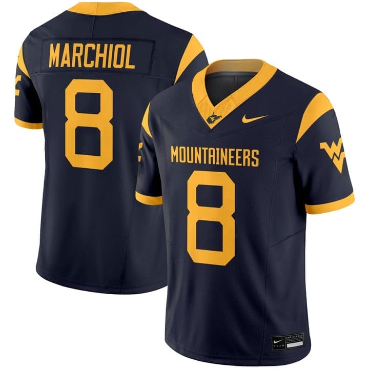 Nicco Marchiol Jersey #8 West Virginia Mountaineers 2025 Vapor Stitched - Image 3