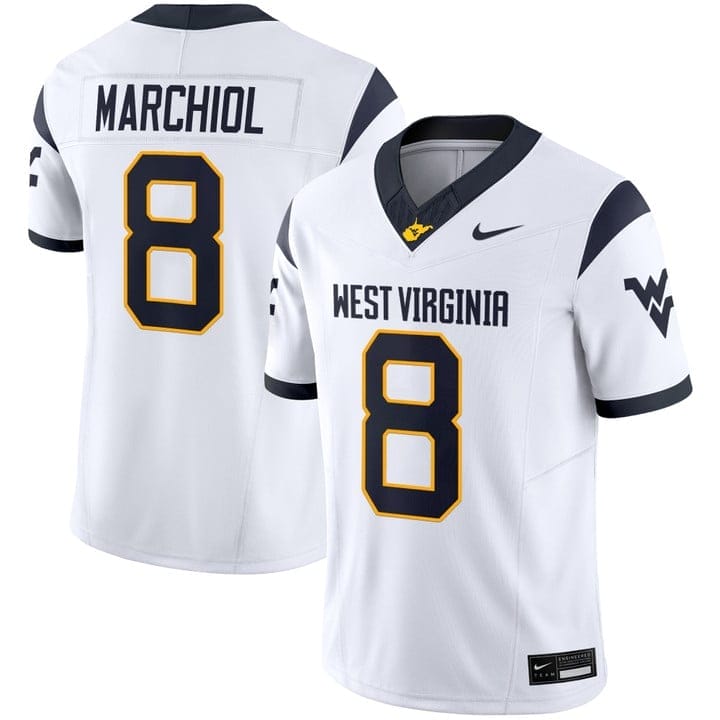 Nicco Marchiol Jersey #8 West Virginia Mountaineers 2025 Vapor Stitched - Image 2