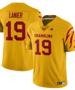 Alternative view of Nigel Lanier Jersey #19 Grambling State Football 2025 Special Stitched